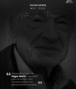 A Faculdade Católica de Pará de Minas manifesta profundo pesar pelo falecimento de Edgar Morin, um dos maiores educadores, filósofos e pensadores da contemporaneidade.  Sua trajetória foi marcada pela defesa de uma educação humanista, crítica e transformadora, deixando um legado que continuará inspirando educadores, pesquisadores e estudantes em todo o mundo.  Neste momento de tristeza, prestamos nossas condolências aos familiares, amigos e admiradores de sua obra.  #EdgarMorin